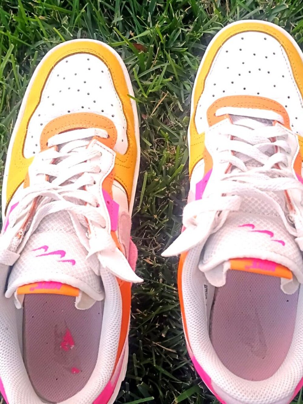 Nike Air Force 1 Fontanka Sunrise Women's 11 White Orange Pink - Picture 6 of 8